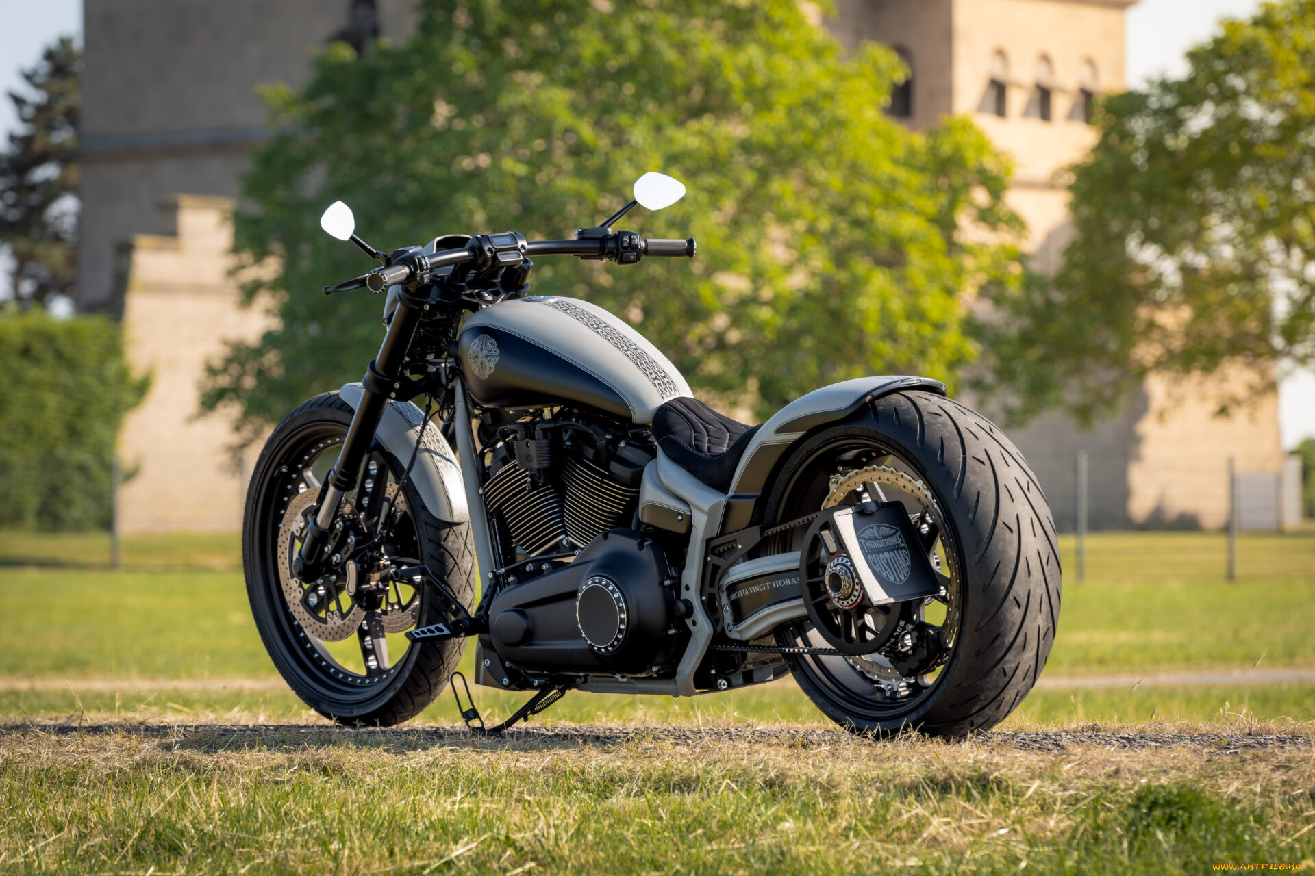 , harley-davidson, softail, breakout, 117, customized, viking, punch, tuning, bikes